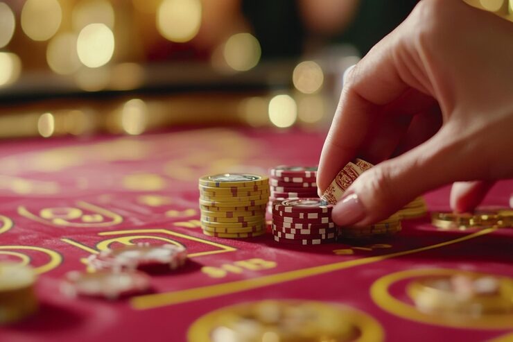 Free Bet Blackjack table layout and dealer positioning at murah casino studio